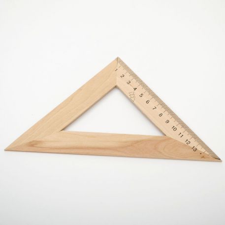 Лінійка 15см, трикутник, дерев'яна