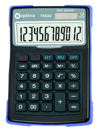 Калькулятор Optima 75532,12 розрядів, водонепроникний