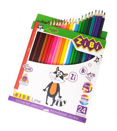 Набір кольорових олівців, 24 шт. ZiBi Kids Line