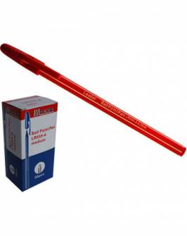 Ручка кулькова 0,7мм Leader LR-555, червона