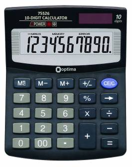 Калькулятор Optima 75526,10 разрядов