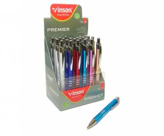 Ручка масляная 0,7 мм Vinsor Premier, синяя