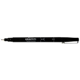 Ручка-лайнер Optima Grafiti 1,0 мм, чорна