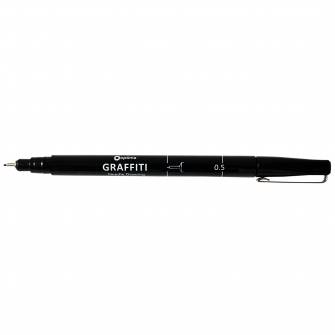 Ручка-лайнер Optima Grafiti 0,5 мм, черная