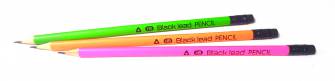 Олівець чорнографітний YES Erudite Neon трикутний з гумкою, НB